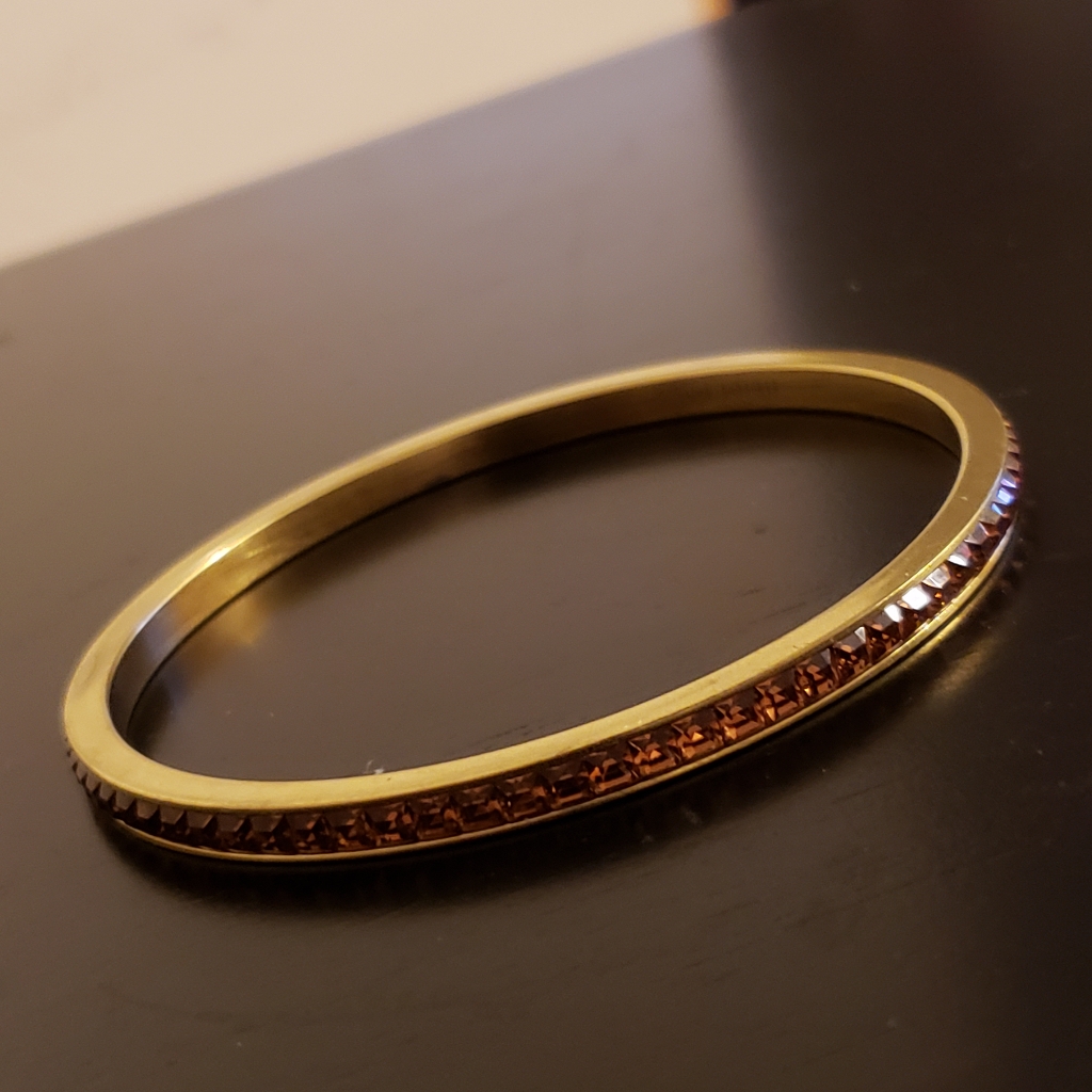 Heidi Daus Amber Crystal Bangle Bracelet